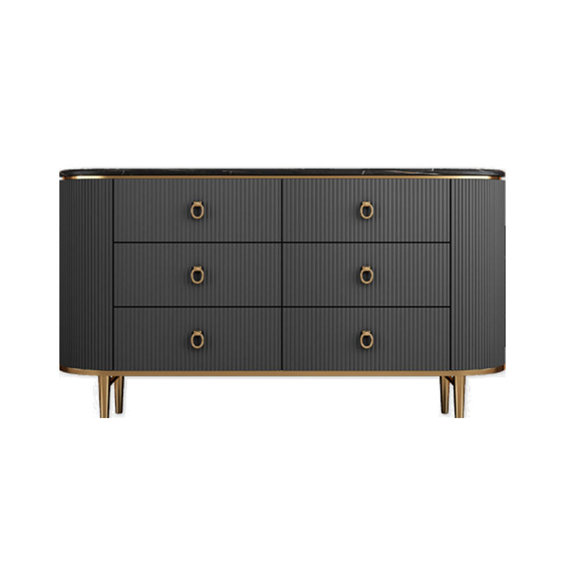 Sideboard in stile glam con cassetti di legno Sideboard per cucina