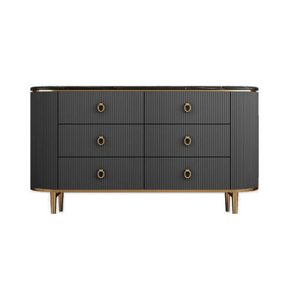 Sideboard in stile glam con cassetti di legno Sideboard per cucina