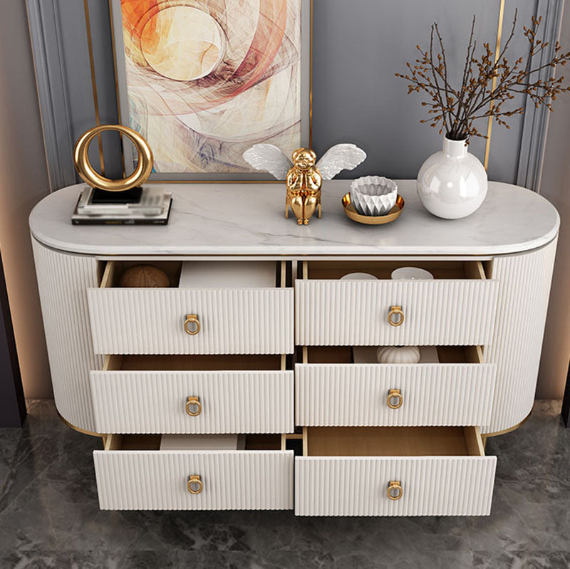 Sideboard in stile glam con cassetti di legno Sideboard per cucina
