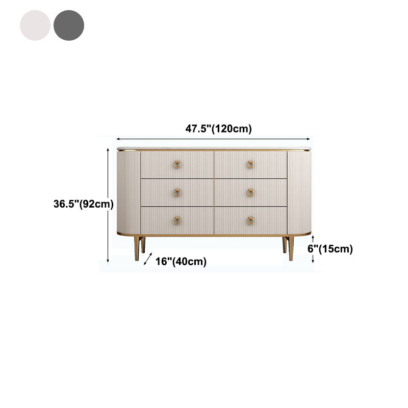 Sideboard in stile glam con cassetti di legno Sideboard per cucina