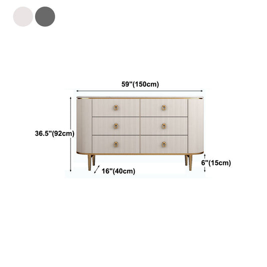 Sideboard in stile glam con cassetti di legno Sideboard per cucina