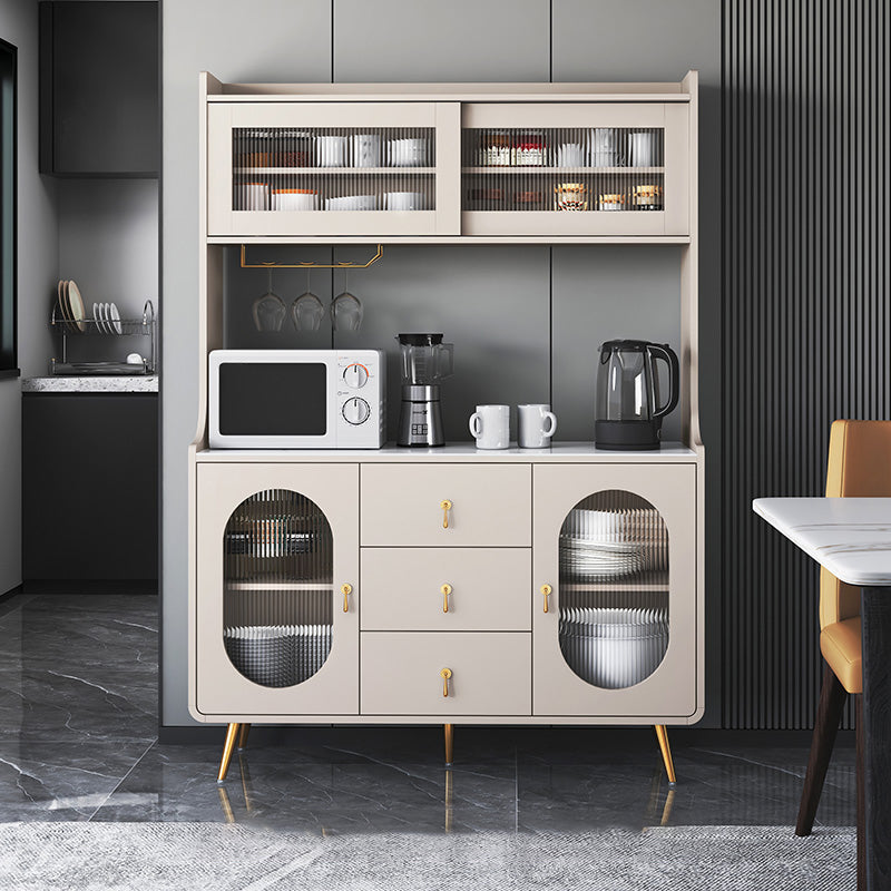 Servidor de estantería ajustable de liderazgo de madera de ingeniería de Glam. Para sala de estar para sala de estar