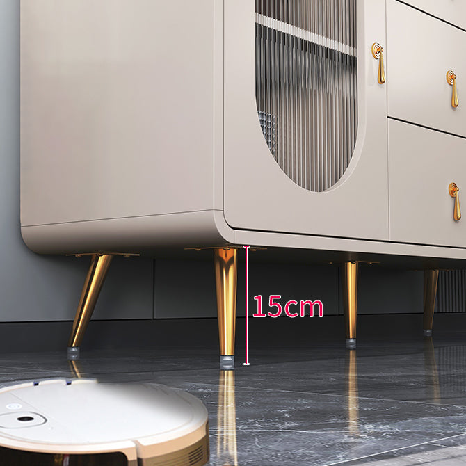 Servidor de estantería ajustable de liderazgo de madera de ingeniería de Glam. Para sala de estar para sala de estar