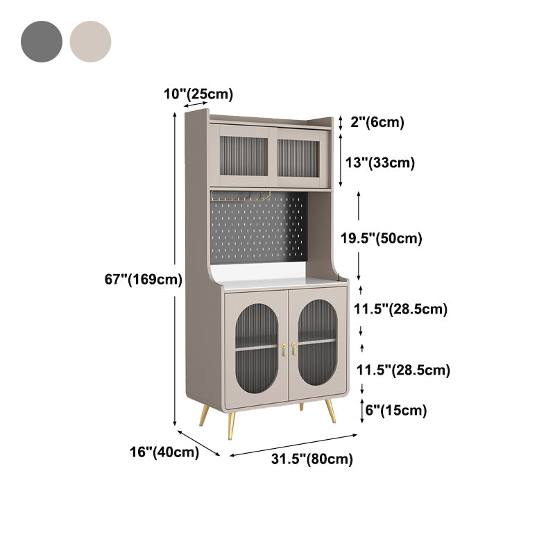 Servidor de estantería ajustable de liderazgo de madera de ingeniería de Glam. Para sala de estar para sala de estar