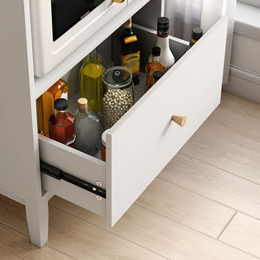 Glam Stone and Wood Server Wood Kitchen Glass Glass Cabinet tampone a buffet con cassetti