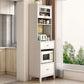 Glam Stone and Wood Server Wood Kitchen Glass Glass Cabinet tampone a buffet con cassetti
