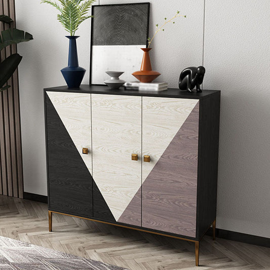 Moderno soggiorno sideboard mobile mobile per scaffalature regolabili in legno massiccio