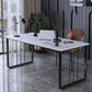 29.52" H Modern Stone Writing Desk Sled Rectangular Office Desk for Home
