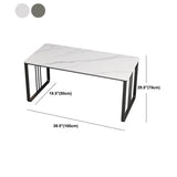 29.52" H Modern Stone Writing Desk Sled Rectangular Office Desk for Home