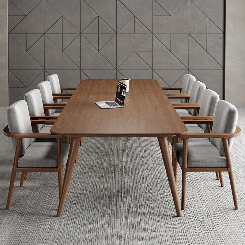 ダイニングルーム用のモダンな苦しめられた木製オフィスデスクの錆びたぎテーブル