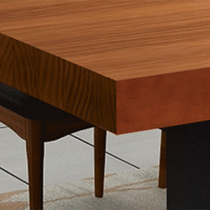 ダイニングルーム用のモダンな苦しめられた木製オフィスデスクの錆びたぎテーブル