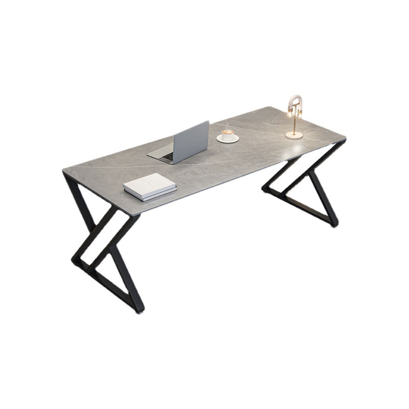 Simple Modern 30" H Desk Rectangular Sled Slate Desk for Home Grey Clearhalo 'furn' 'furn_office_desk' 'Furniture' 'Office Desks' 'Office Furniture' 'office_desk' 5591172