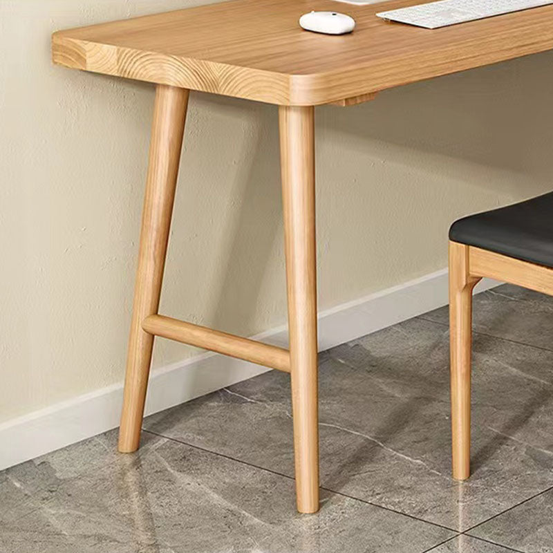 家のためのシンプルなモダンなH字型の学習デスクソリッドウッド長方形の机