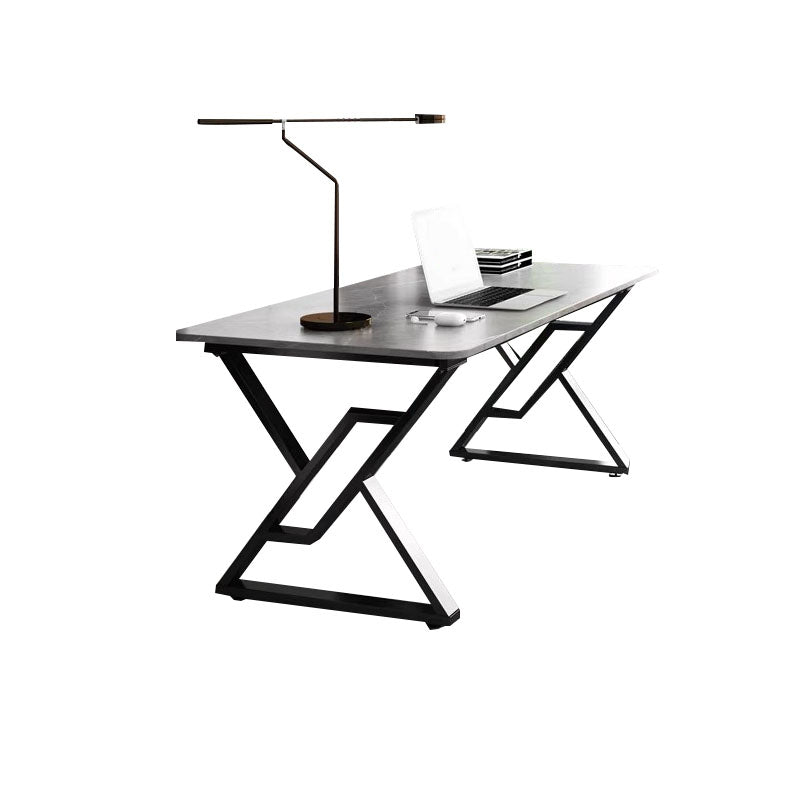 30" H Modern Rectangular Writing Desk Simple Desk with Black Metal Legs Clearhalo 'furn' 'furn_office_desk' 'Furniture' 'Office Desks' 'Office Furniture' 'office_desk' 5591237