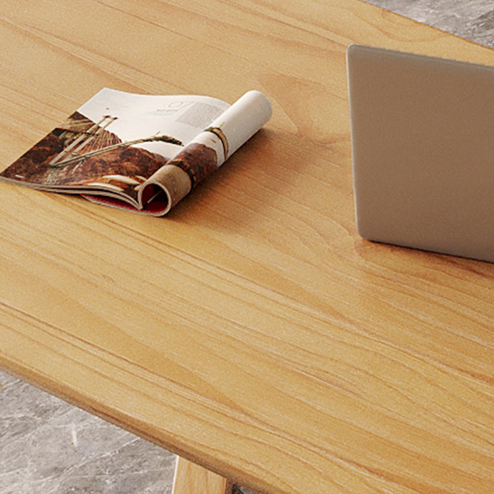 Modern Style Sled Office Desk Rectangular Solid Wood Writing Desk Clearhalo 'furn' 'furn_office_desk' 'Furniture' 'Office Desks' 'Office Furniture' 'office_desk' 5591417