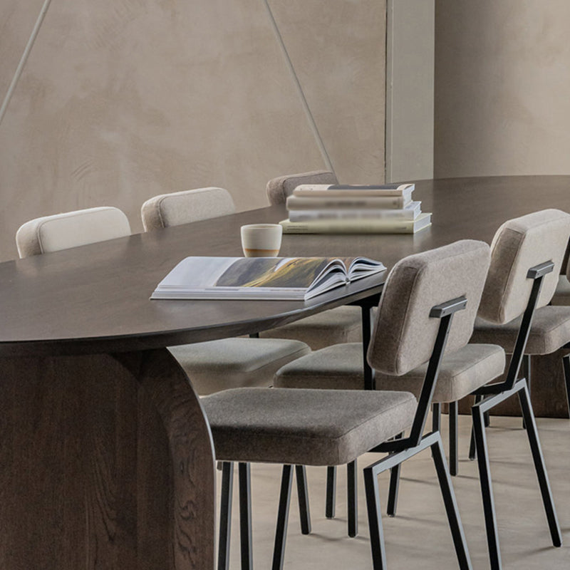 Tavolo da incontro in legno solido Home Office Oval Modern Writing Desk