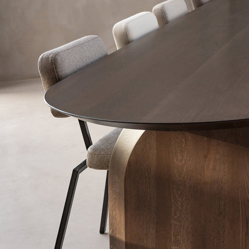 Tavolo da incontro in legno solido Home Office Oval Modern Writing Desk