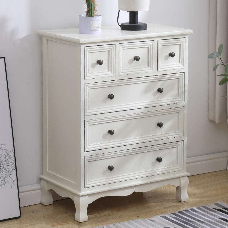 Nautical Matte Finish Storage Chest Solid Wood Bedroom Dresser 24"L x 14"W x 31"H Ivory Clearhalo 'Bedroom Furniture' 'Dressers & Chests' 'dressers_chests' 'furn' 'furn_dressers_chests' 'Furniture' 5591454