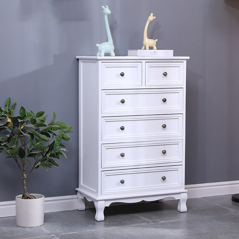 Nautical Matte Finish Storage Chest Solid Wood Bedroom Dresser 23.6"L x 13.8"W x 37.4"H White Clearhalo 'Bedroom Furniture' 'Dressers & Chests' 'dressers_chests' 'furn' 'furn_dressers_chests' 'Furniture' 5591462