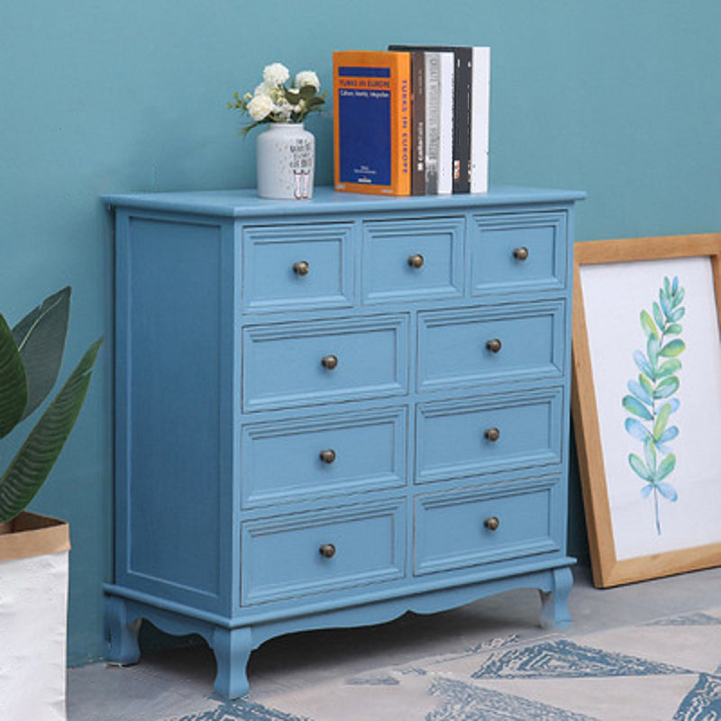 Nautical Matte Finish Storage Chest Solid Wood Bedroom Dresser 31.5"L x 14"W x 31"H Gray Blue Clearhalo 'Bedroom Furniture' 'Dressers & Chests' 'dressers_chests' 'furn' 'furn_dressers_chests' 'Furniture' 5591474