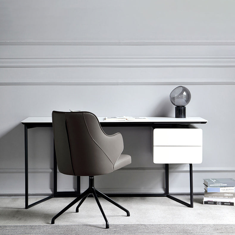 Scrivania per ufficio in stile contemporaneo per scrivania per la scrittura di casa e in ufficio con 2-Drawer