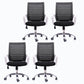 Black Mesh Office Chair Plastic Frame Desk Chair with Wheels White 4 Piece Set Clearhalo 'furn' 'furn_office_chair' 'Furniture' 'Office Chairs' 'Office Furniture' 'office_chair' 5591527