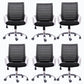 Black Mesh Office Chair Plastic Frame Desk Chair with Wheels White 6 Piece Set Clearhalo 'furn' 'furn_office_chair' 'Furniture' 'Office Chairs' 'Office Furniture' 'office_chair' 5591529
