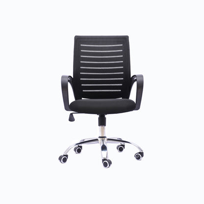 Black Mesh Office Chair Plastic Frame Desk Chair with Wheels Black 1 Piece Clearhalo 'furn' 'furn_office_chair' 'Furniture' 'Office Chairs' 'Office Furniture' 'office_chair' 5591534