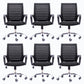Black Mesh Office Chair Plastic Frame Desk Chair with Wheels Black 6 Piece Set Clearhalo 'furn' 'furn_office_chair' 'Furniture' 'Office Chairs' 'Office Furniture' 'office_chair' 5591539