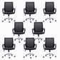 Black Mesh Office Chair Plastic Frame Desk Chair with Wheels Black 8 Piece Set Clearhalo 'furn' 'furn_office_chair' 'Furniture' 'Office Chairs' 'Office Furniture' 'office_chair' 5591540