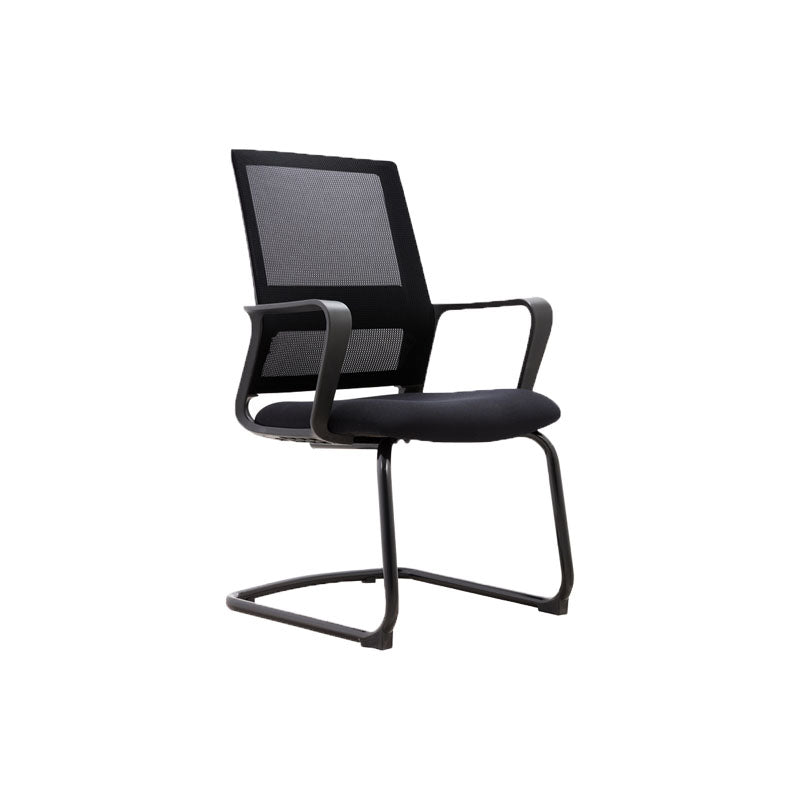 Black Mesh Office Chair Home Rotatable Desk Chair with Wheels 1 Piece Casters Not Included Without Headrest Clearhalo 'furn' 'furn_office_chair' 'Furniture' 'Office Chairs' 'Office Furniture' 'office_chair' 5591543
