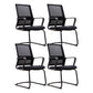 Black Mesh Office Chair Home Rotatable Desk Chair with Wheels 4 Piece Set Casters Not Included Without Headrest Clearhalo 'furn' 'furn_office_chair' 'Furniture' 'Office Chairs' 'Office Furniture' 'office_chair' 5591547