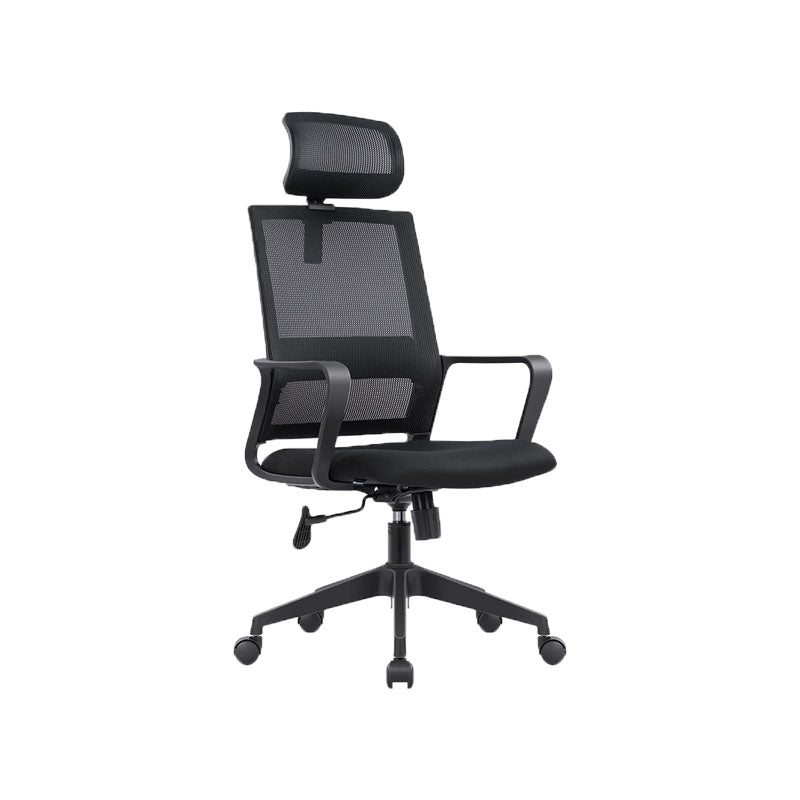 Black Mesh Office Chair Home Rotatable Desk Chair with Wheels Clearhalo 'furn' 'furn_office_chair' 'Furniture' 'Office Chairs' 'Office Furniture' 'office_chair' 5591550