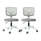 Rotatable Mesh Office Chair Nylon Frame Armless Desk Chair with Wheels