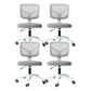 Rotatable Mesh Office Chair Nylon Frame Armless Desk Chair with Wheels
