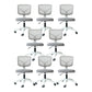 Rotatable Mesh Office Chair Nylon Frame Armless Desk Chair with Wheels
