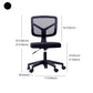 Rotatable Mesh Office Chair Nylon Frame Armless Desk Chair with Wheels