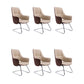Rotatable Office Chair Metal Frame Leather Desk Chair for Home and Office