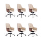 Rotatable Office Chair Metal Frame Leather Desk Chair for Home and Office