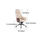Rotatable Office Chair Metal Frame Leather Desk Chair for Home and Office