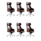 High Back Managers Chair Metal Frame Rotatable Upholstered Office Chair