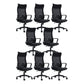 Black High Back Task Chair Nylon Frame Rotatable Mesh Office Chair 8 Piece Set Black Clearhalo 'furn' 'furn_office_chair' 'Furniture' 'Office Chairs' 'Office Furniture' 'office_chair' 5591823