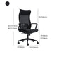 Black High Back Task Chair Nylon Frame Rotatable Mesh Office Chair Clearhalo 'furn' 'furn_office_chair' 'Furniture' 'Office Chairs' 'Office Furniture' 'office_chair' 5591825