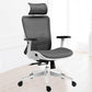 Chaise de bureau rotative en maille avec dossier haut noir, chaise de travail avec roulettes