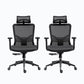 Chaise de bureau rotative en maille avec dossier haut noir, chaise de travail avec roulettes