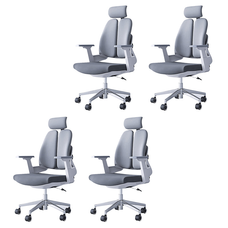 Silla de tareas de la espalda alta silla de oficina de malla ajustable con reposacabezas