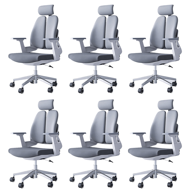 Silla de tareas de la espalda alta silla de oficina de malla ajustable con reposacabezas