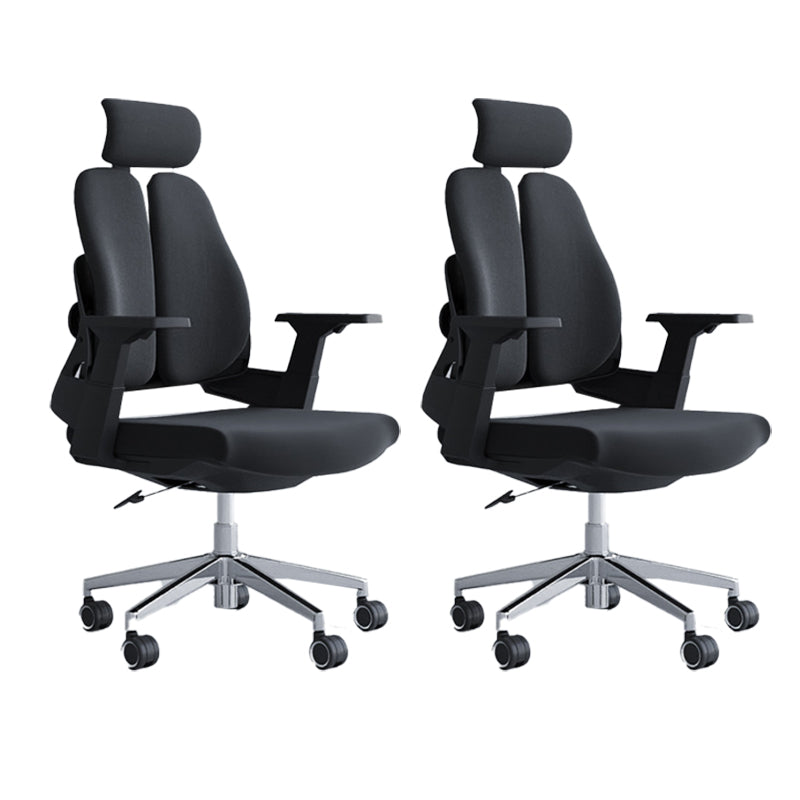 Silla de tareas de la espalda alta silla de oficina de malla ajustable con reposacabezas