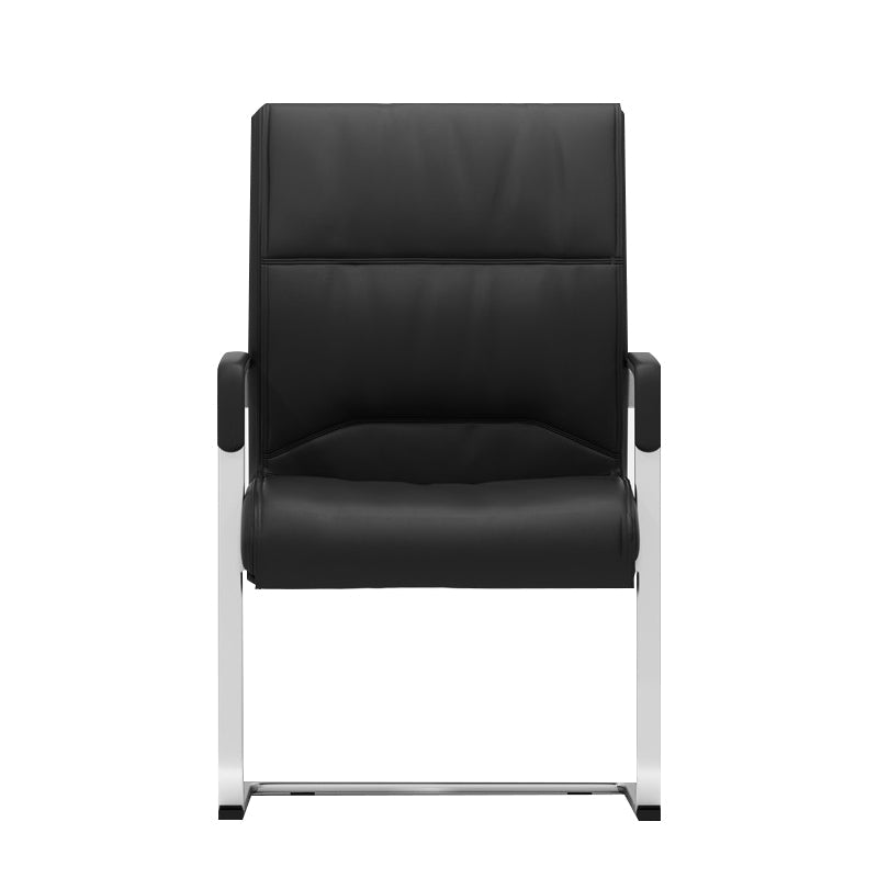 Mid Back Task Stuhl Black / Orange fester Arm Office Stuhl mit Metallbasis