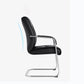 Mid Back Task Chair Black Leather Fixed Arm Office Chair with Steel Base Clearhalo 'furn' 'furn_office_chair' 'Furniture' 'Office Chairs' 'Office Furniture' 'office_chair' 5591930